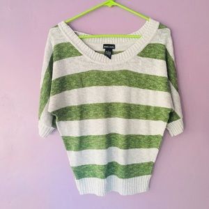 ⬇️Wet Seal green & sliver sweater size large